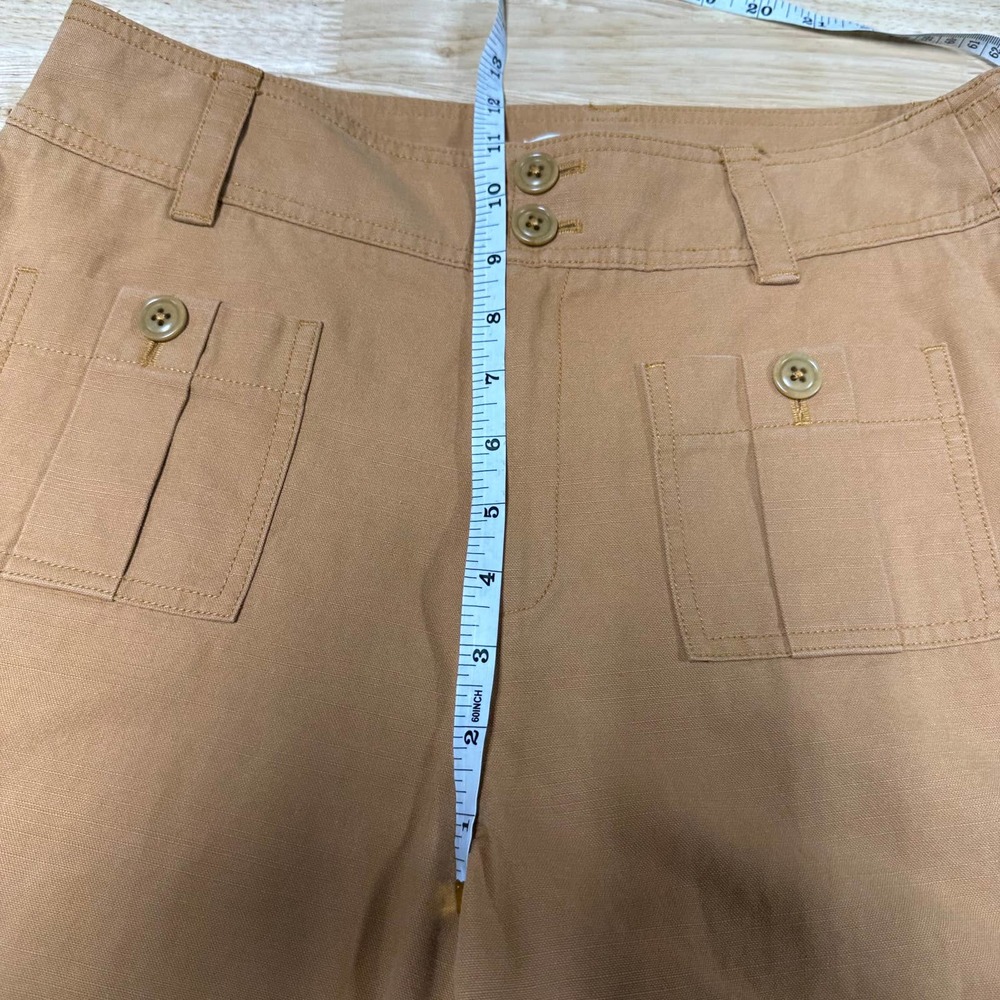 Sundance Voyager Trouser Pant Sailor Pockets Size 10 Wide Leg High Rise Dark Tan - Picture 11 of 11